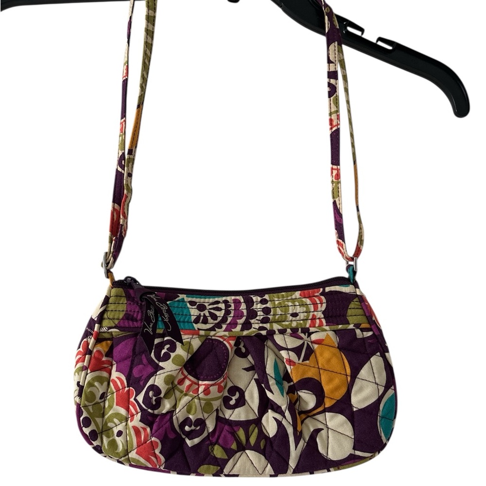 Vera Bradley Frannie Plum Crazy Small Crossbody Bag